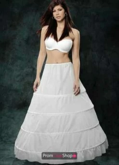 White Ball Gown Hoop One Size Slip With 4-Bones