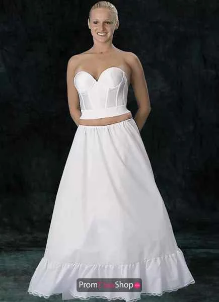 White Tulle Floor Length Drawstring Slip/Petticoat Size 70 -Prom Dress Shop Shop 70slip