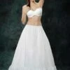 Drawstring Layered Tulle White Slip Size 90 -Prom Dress Shop Shop 90slip