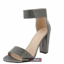 Blossom Footwear Strappy Heels Style Celina-16 -Prom Dress Shop Shop CELINA 1620PEWTER 600 2