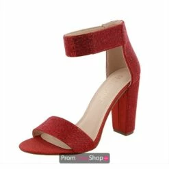 Blossom Footwear Strappy Heels Style Celina-16 -Prom Dress Shop Shop CELINA 1620RED 600 2