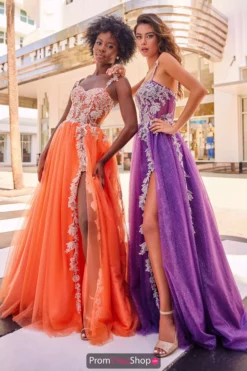 Colette Dress CL2020 | PromDressShop.com -Prom Dress Shop Shop Colette CL2020 orange plum campaign