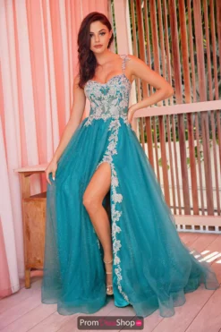 Colette Dress CL2020 | PromDressShop.com -Prom Dress Shop Shop Colette CL2020 turquoise campaign