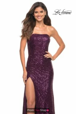 La Femme Dress 29675 -Prom Dress Shop Shop La Femme 29675 DarkBerry F2