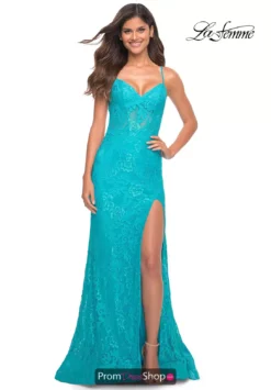 La Femme Dress 30171 -Prom Dress Shop Shop La Femme 30171 Aqua F2