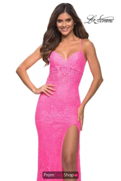 La Femme Dress 30171 -Prom Dress Shop Shop La Femme 30171 NeonPink F4