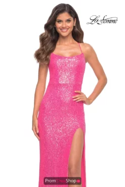 La Femme Dress 30615 -Prom Dress Shop Shop La Femme 30615 HotPink F2