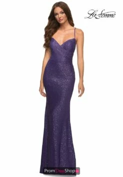 La Femme Dress 30622 -Prom Dress Shop Shop La Femme 30622 Purple F