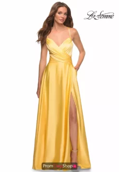 La Femme Dress 30662 -Prom Dress Shop Shop La Femme 30662 Yellow F3
