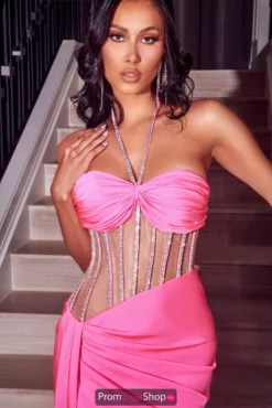 Portia And Scarlett Dress PS23341 7 Portia And Scarlett Dress PS23341 -Prom Dress Shop Shop Portia and Scarlett PS23341PINK 1