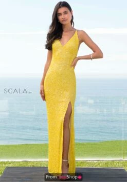 Scala Dress 60141 -Prom Dress Shop Shop Scala 60141 sunflower