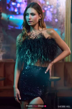 Sherri Hill Short Dress 55724 -Prom Dress Shop Shop Sherri Hill 55724 black 52155