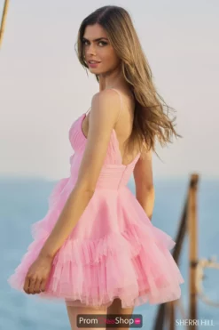 Sherri Hill Short Dress 55818 -Prom Dress Shop Shop Sherri Hill 55818 hot pink 52679